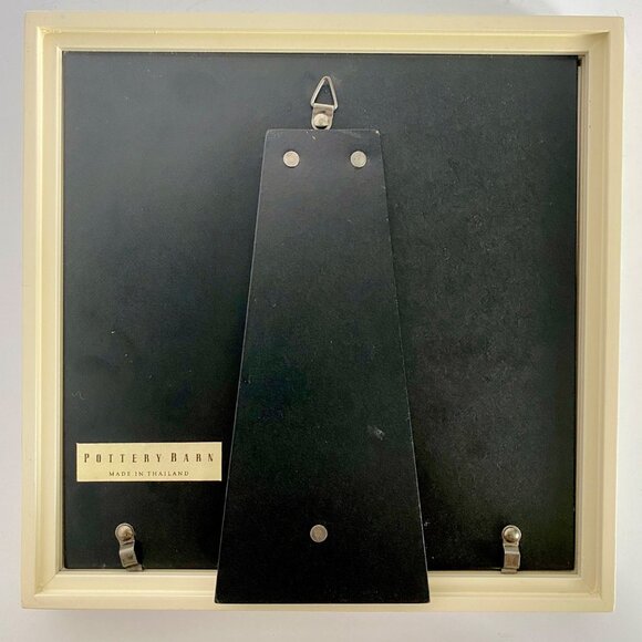 Cracked Oyster Pastel Art Drawing Painting Neutral Colors Square Framed 9x9in - Picture 7 of 9